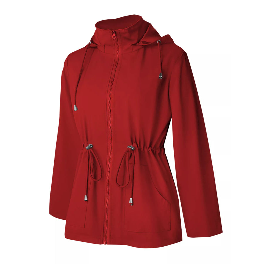 Zip Up Waterproof Hooded Outerwear Apparel and Accessories