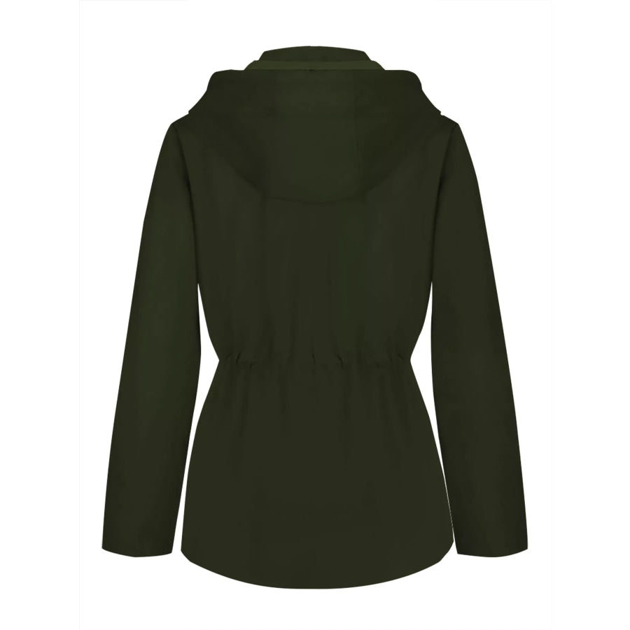 Zip Up Waterproof Hooded Outerwear Apparel and Accessories