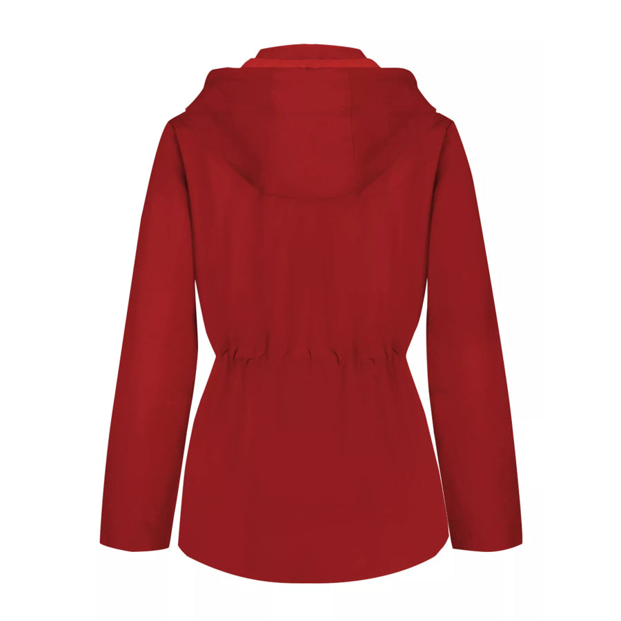 Zip Up Waterproof Hooded Outerwear Apparel and Accessories