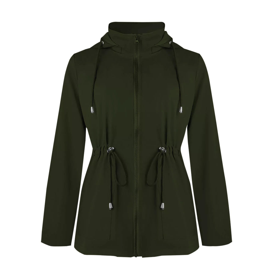 Zip Up Waterproof Hooded Outerwear Apparel and Accessories