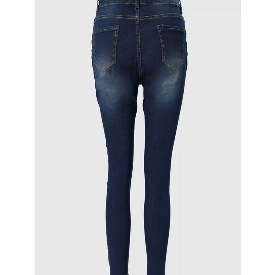 Zipper Front Skinny Jeans Apparel and Accessories