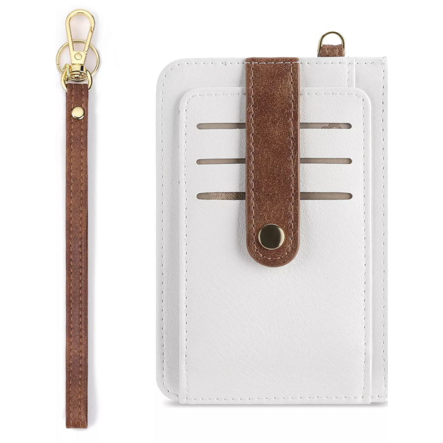 Zippered Leather Card Holder Wallet Apparel and Accessories