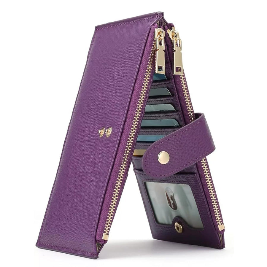 Zippered Long Wallet Moonlit Mauve / ONESIZE Apparel and Accessories