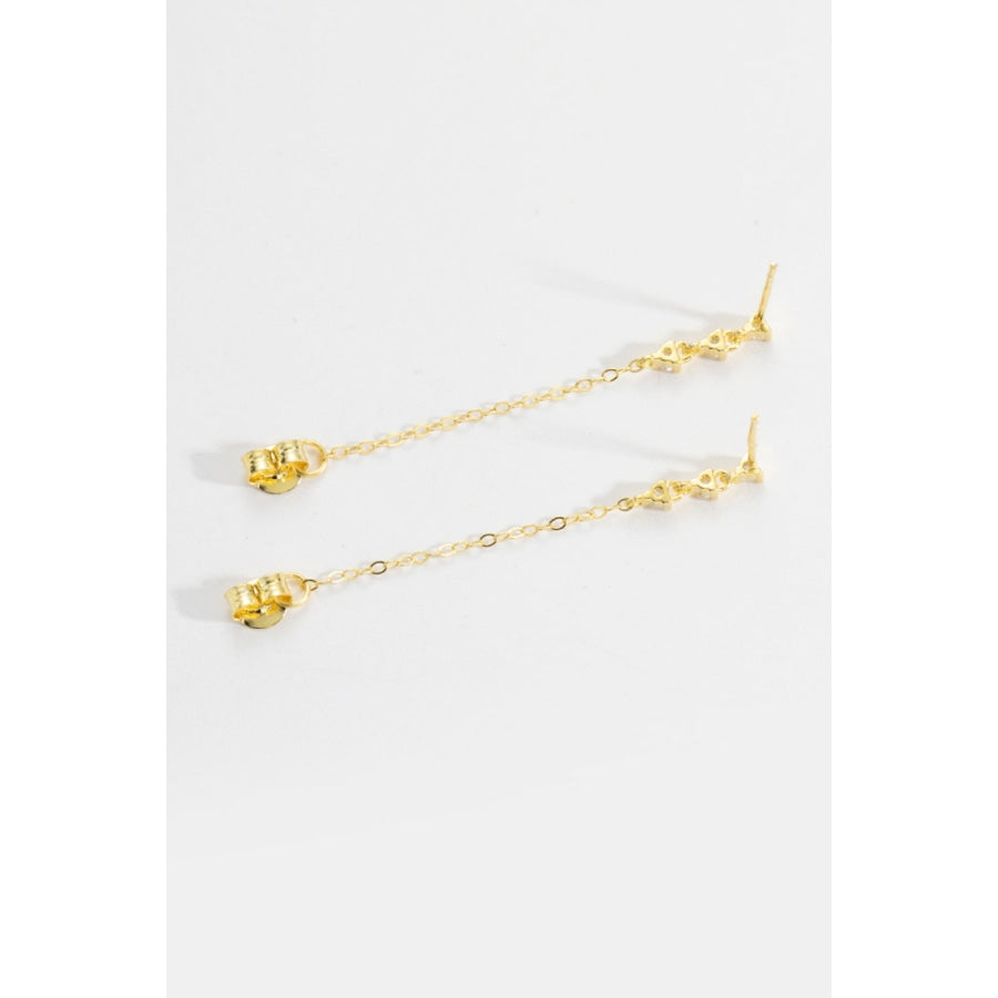 Zircon 925 Sterling Silver Chain Earrings