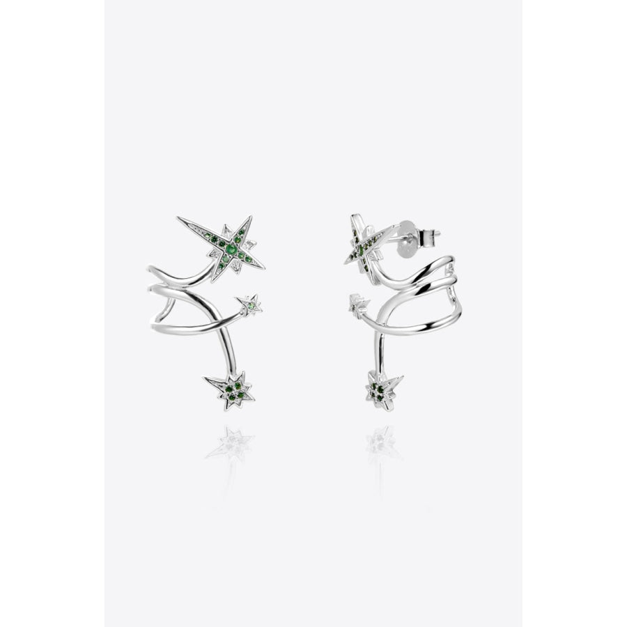 Zircon 925 Sterling Silver Earrings Silver / One Size