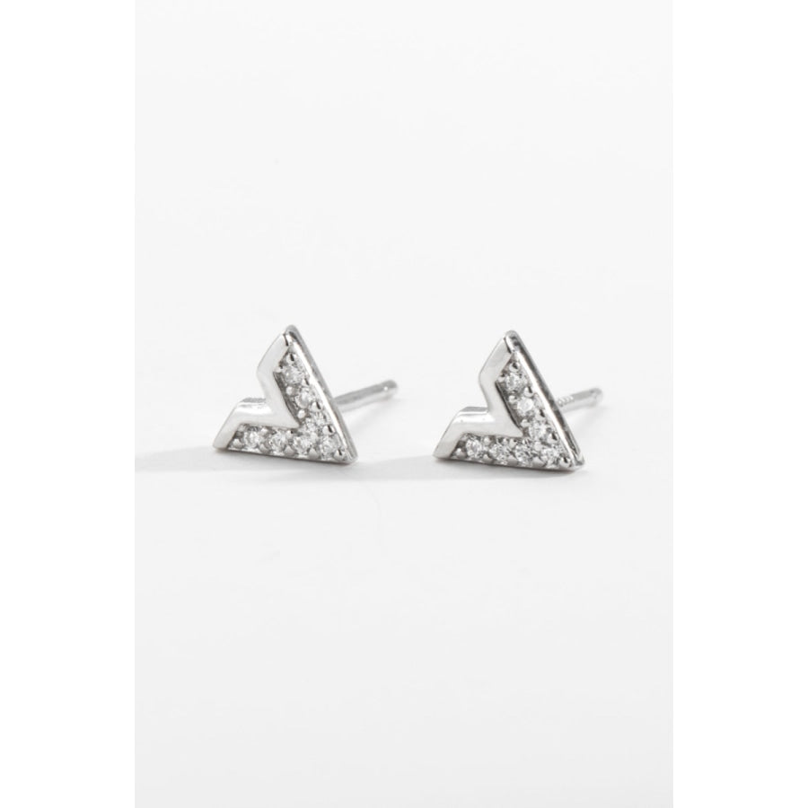 Zircon 925 Sterling Silver Stud Earrings