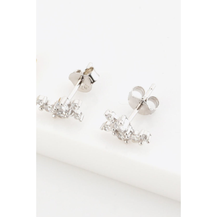 Zircon 925 Sterling Silver Stud Earrings