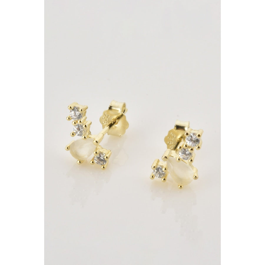 Zircon 925 Sterling Silver Stud Earrings