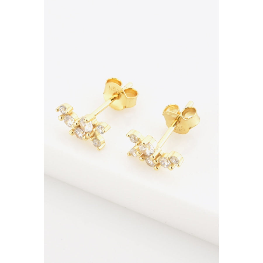 Zircon 925 Sterling Silver Stud Earrings