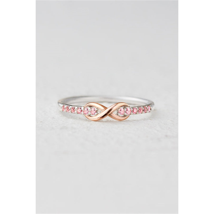 Zircon Crisscross 925 Sterling Silver Ring