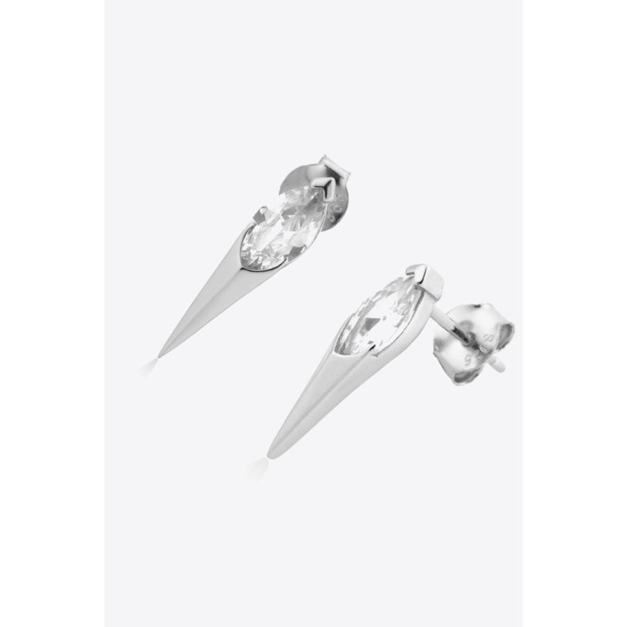 Zircon Decor 925 Sterling Silver Earrings