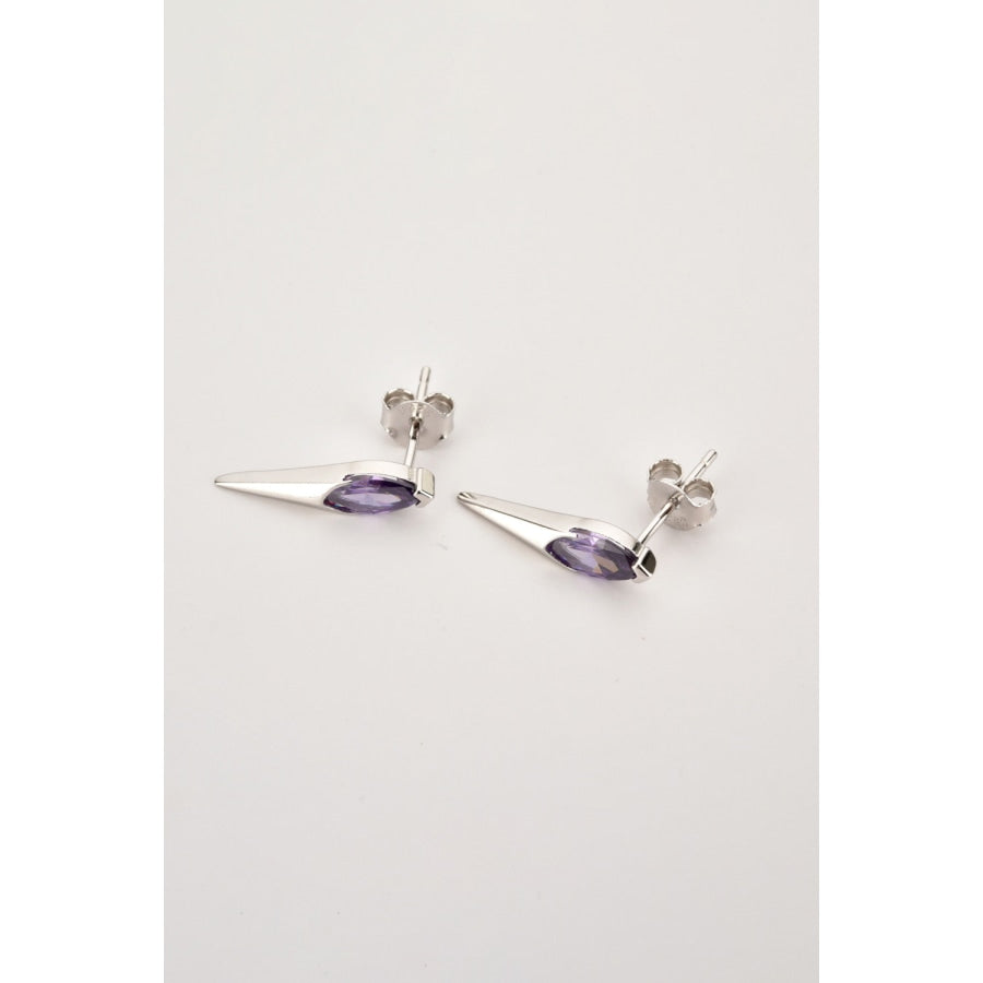 Zircon Decor 925 Sterling Silver Earrings