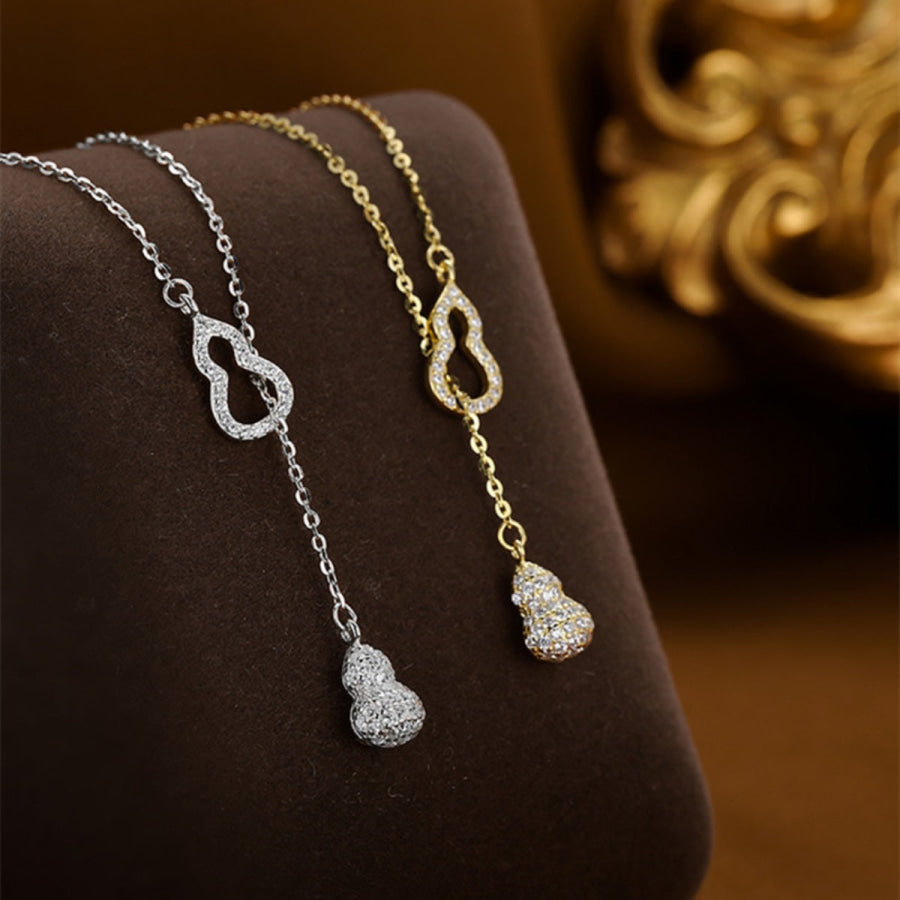 Zircon Gourd Pendant Necklace Apparel and Accessories