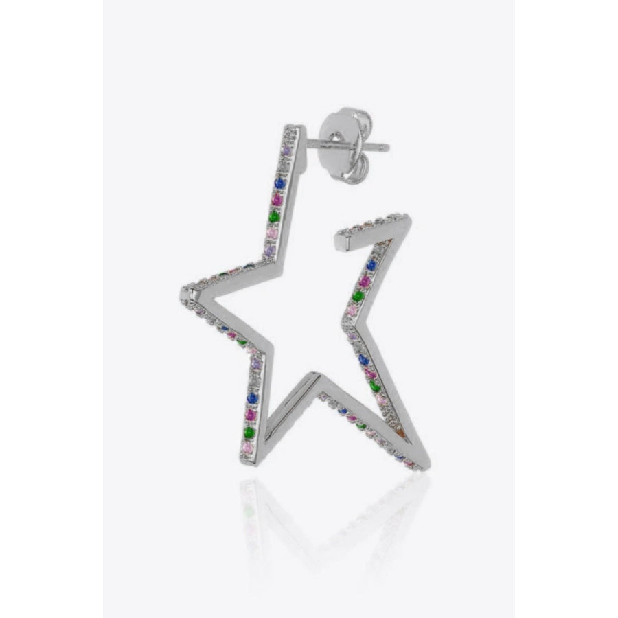 Zircon Star 925 Sterling Silver Earrings