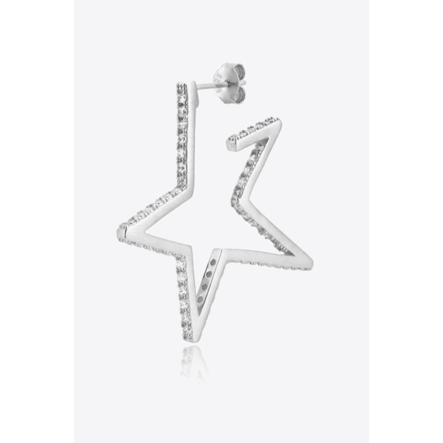 Zircon Star 925 Sterling Silver Earrings