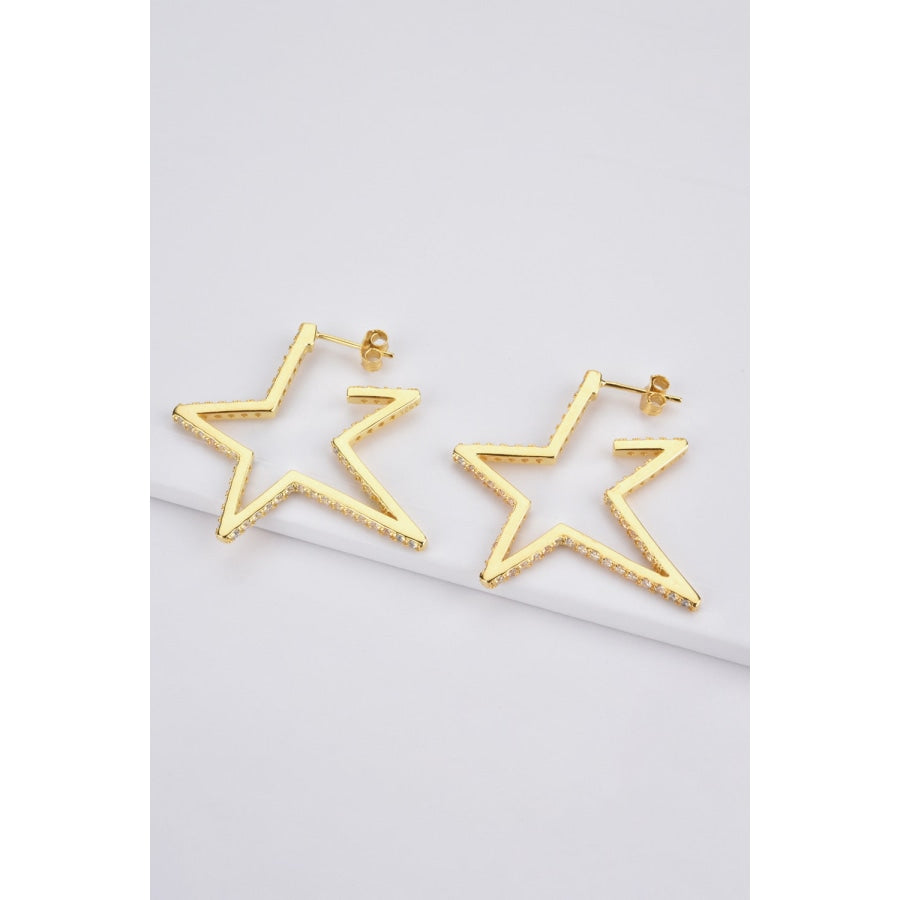 Zircon Star 925 Sterling Silver Earrings