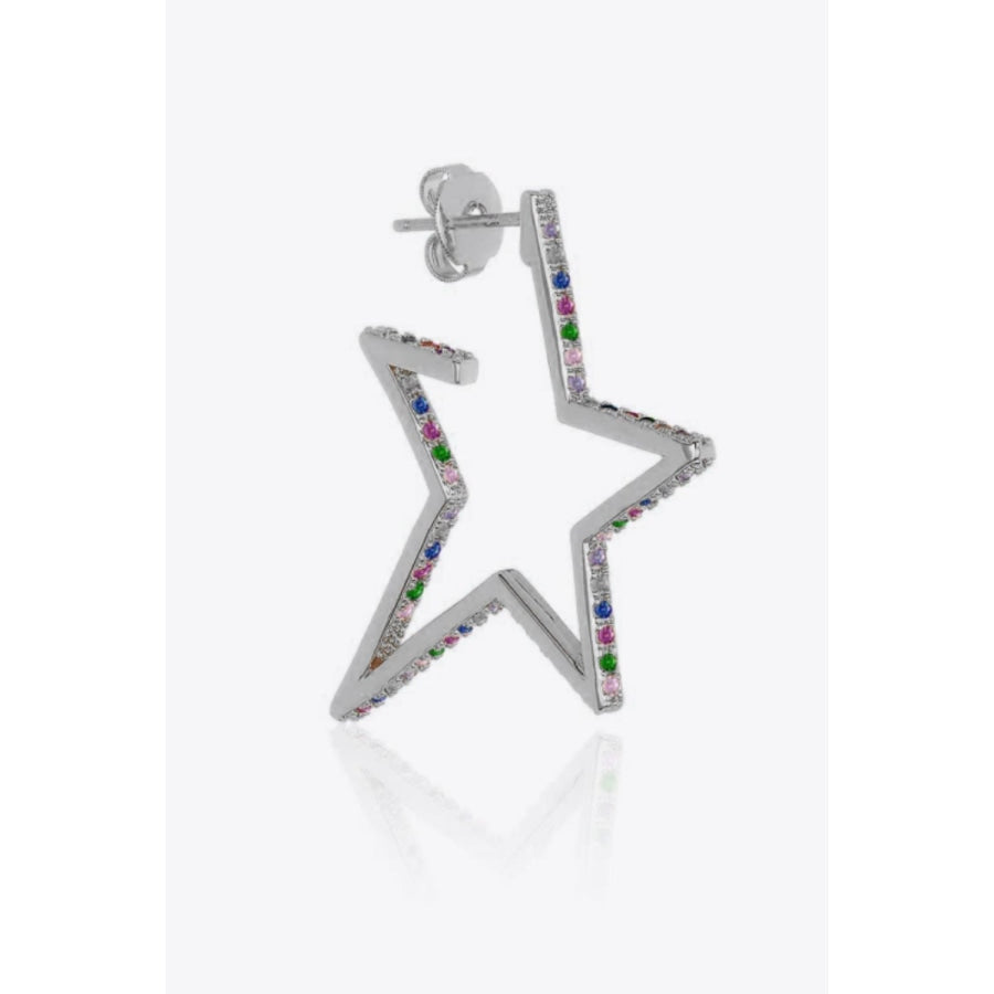 Zircon Star 925 Sterling Silver Earrings