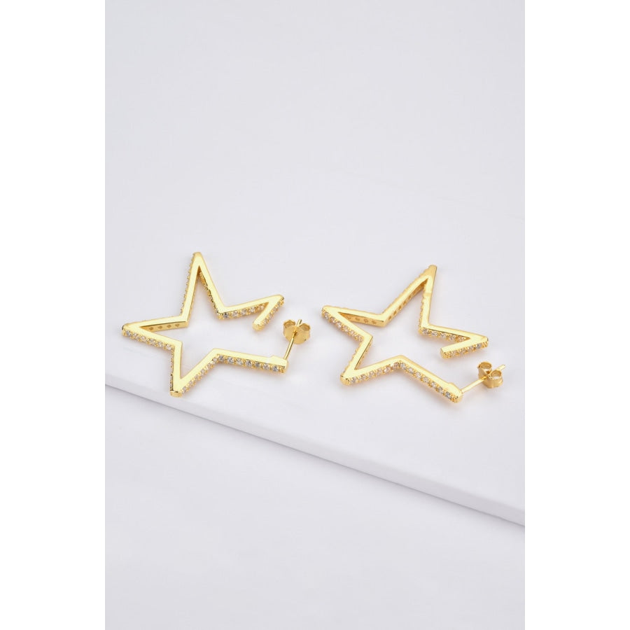 Zircon Star 925 Sterling Silver Earrings