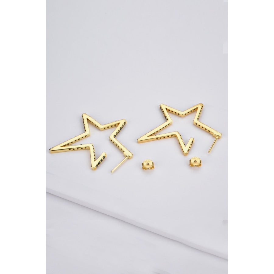 Zircon Star 925 Sterling Silver Earrings