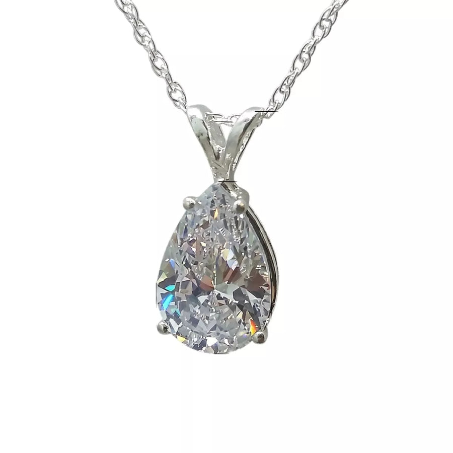 Zircon Teardrop Necklace Apparel and Accessories