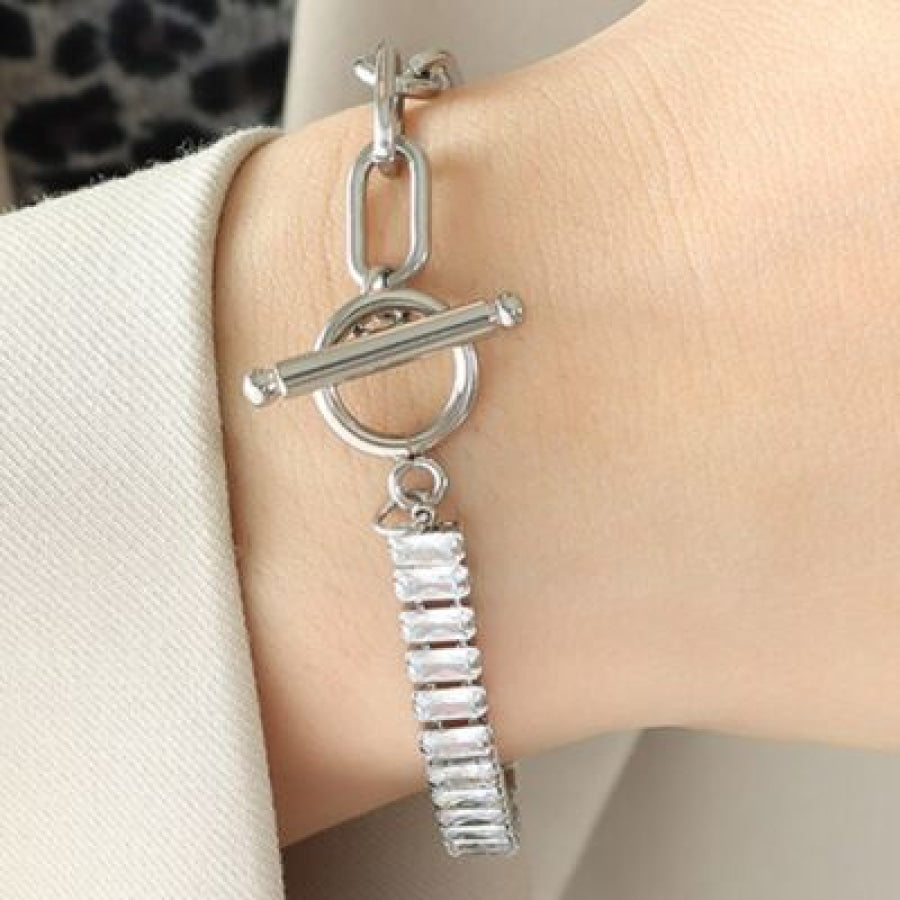 Zircon Titanium Steel Closure Bracelet Clothing