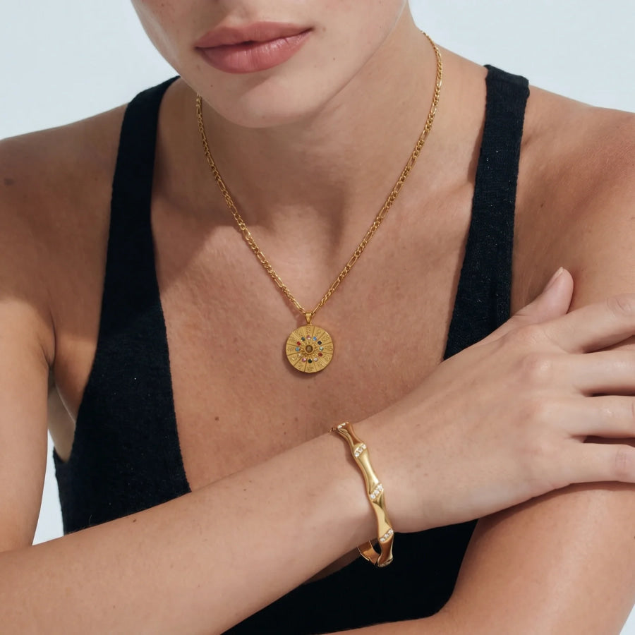 Zodiac Wheel Necklace by Sandee Rain Boutique Necklaces