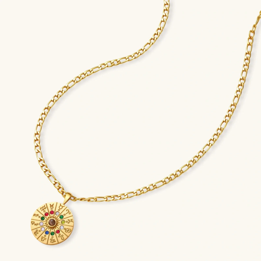 Zodiac Wheel Necklace by Sandee Rain Boutique Necklaces