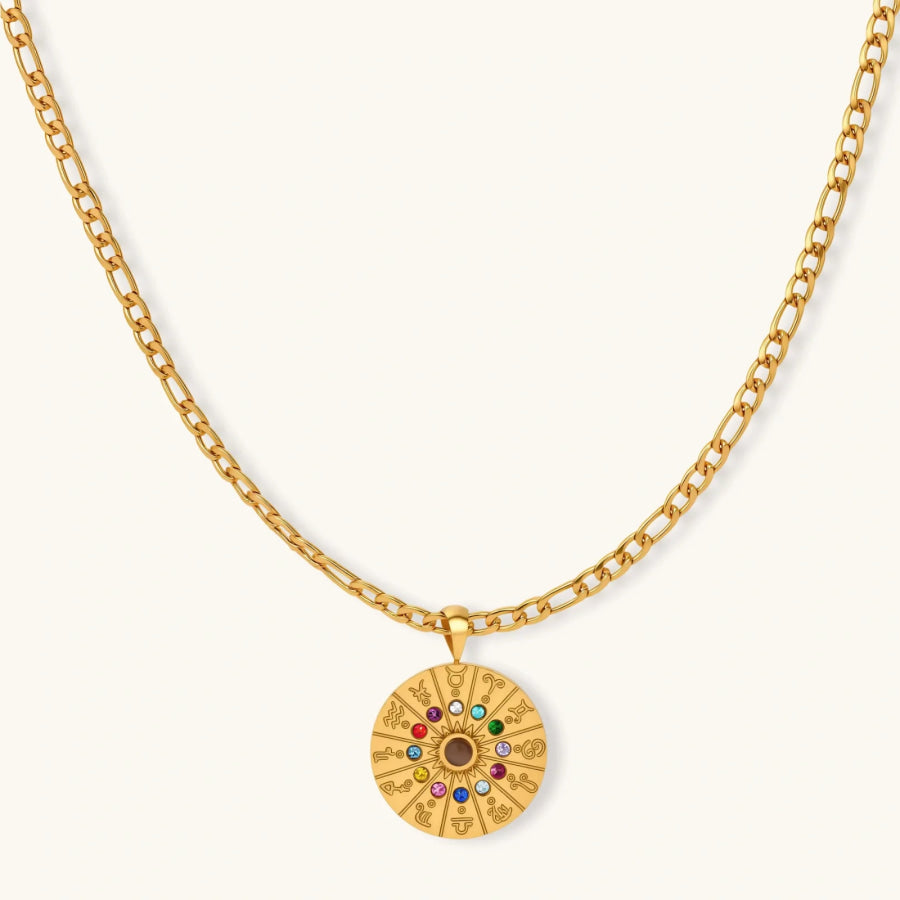Zodiac Wheel Necklace by Sandee Rain Boutique Necklaces