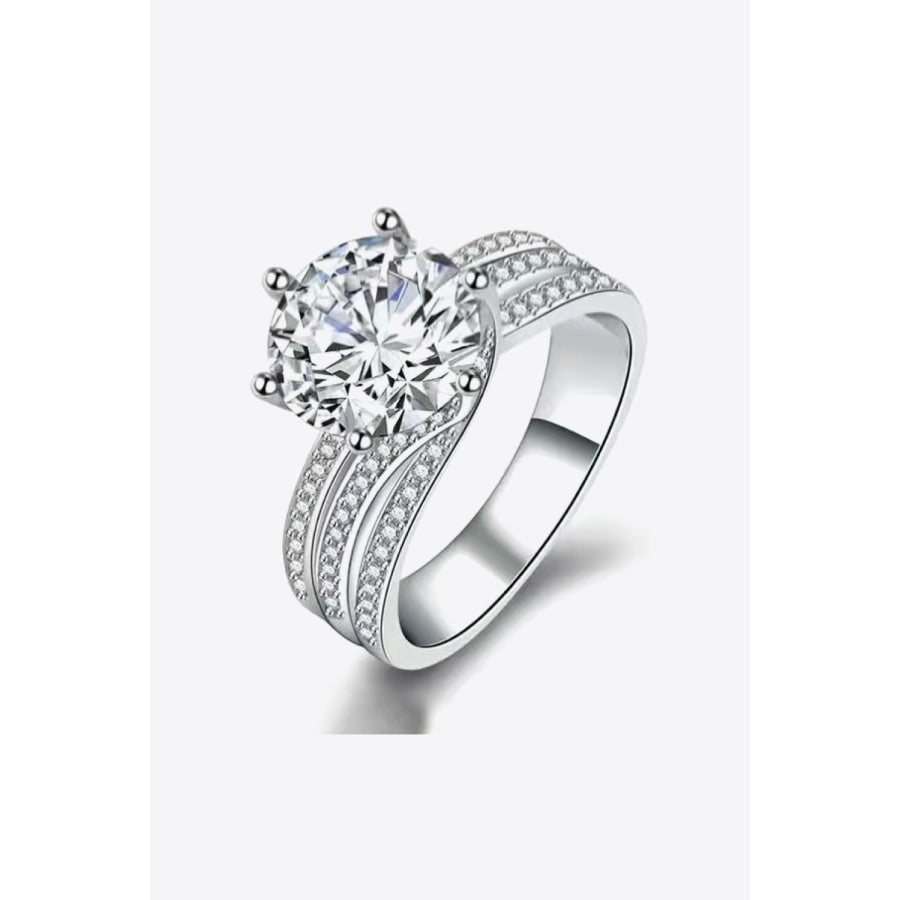 3 Carat Moissanite Three-Layer Ring