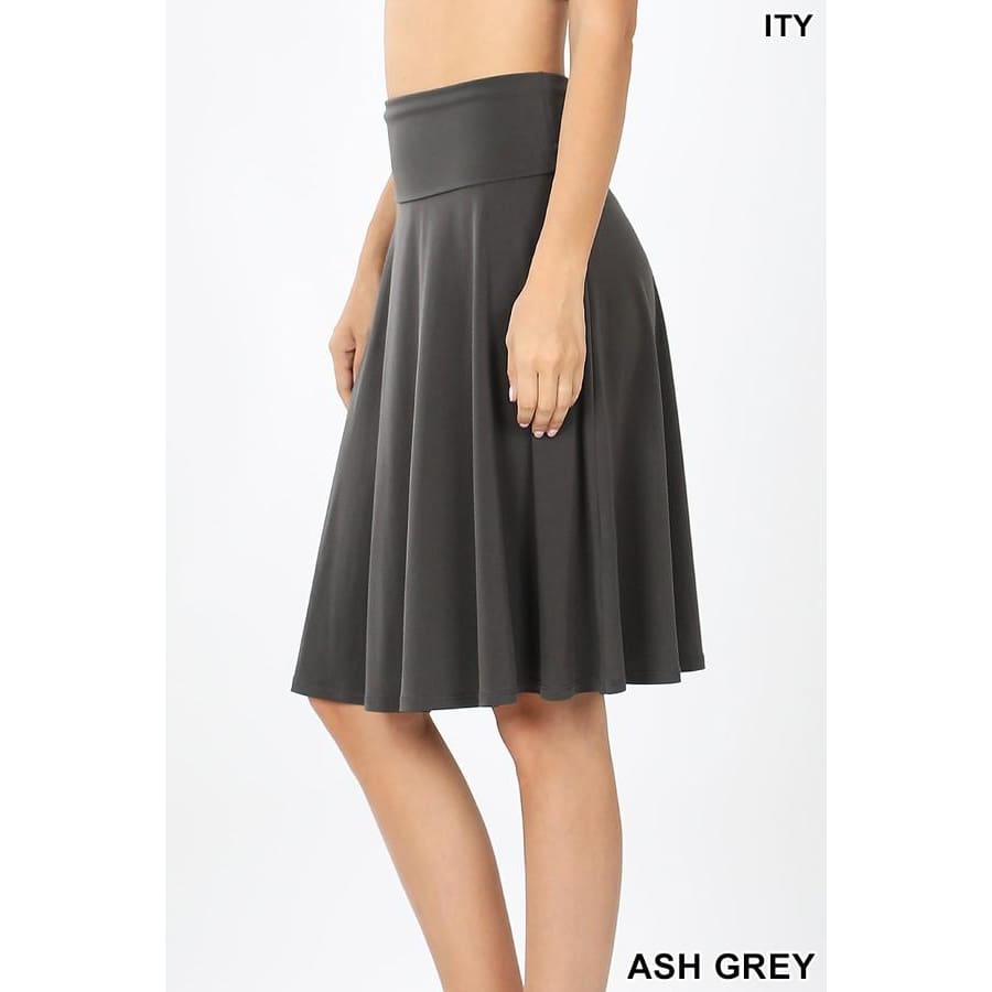 NEW! A-Line Flared Skirt with Fold Over Waist Band Skirts
