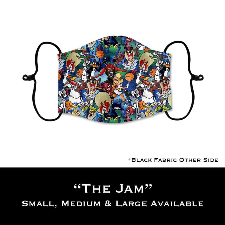Coming Soon! NEW PRINTS! ADULT Custom Design Face Masks with filter pocket The Jam / Adult Medium Face Cover