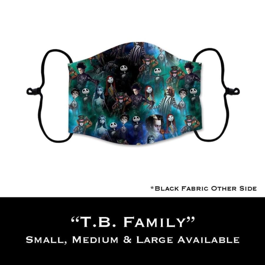 Coming Soon! NEW PRINTS! ADULT Custom Design Face Masks with filter pocket TB Family / Adult Medium Face Cover