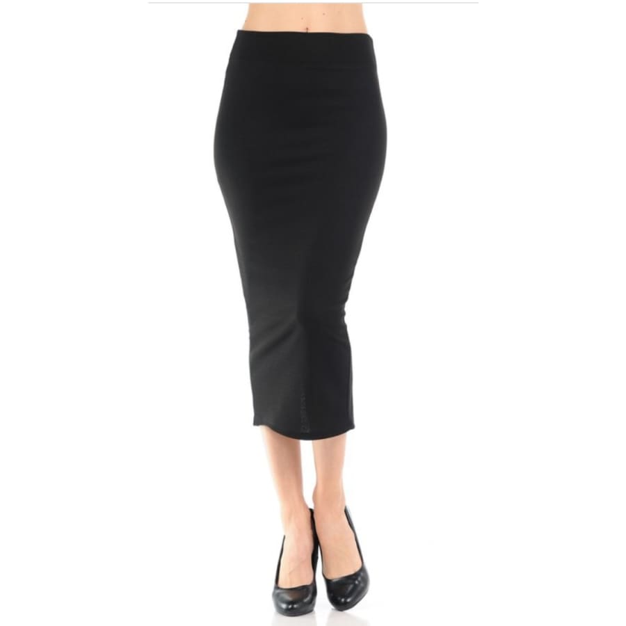 New! Bella Midi-Skirt In Italian Design &amp; Italian Fabric S / Black Skirts