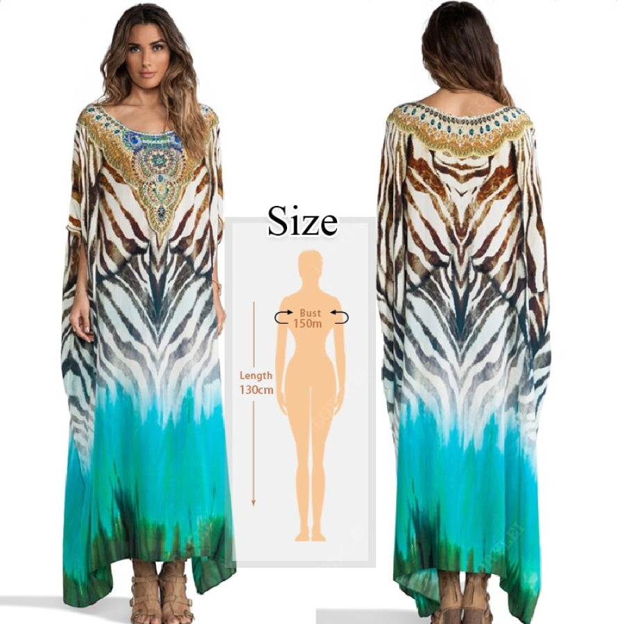 Bohemian Summer Beach Dress / Coverup N1074-990 Women’s Fashion - Women’s Clothing - Dress - Half-Sleeve Dress