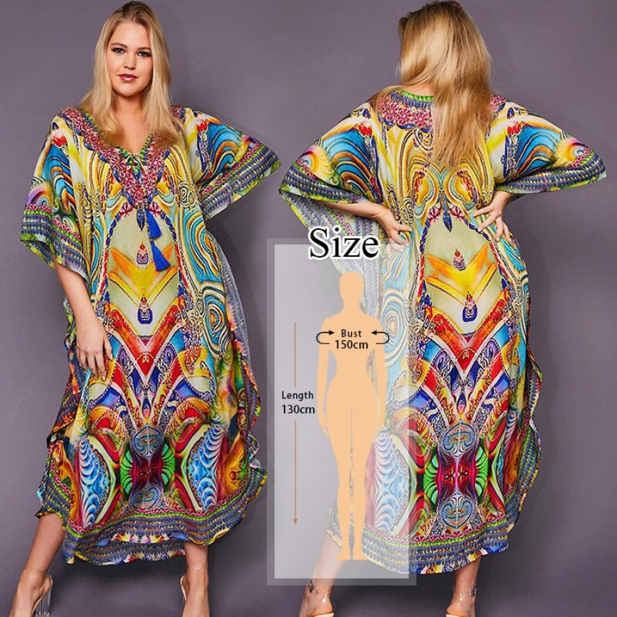 Bohemian Summer Beach Dress / Coverup N1151-990 Women’s Fashion - Women’s Clothing - Dress - Half-Sleeve Dress