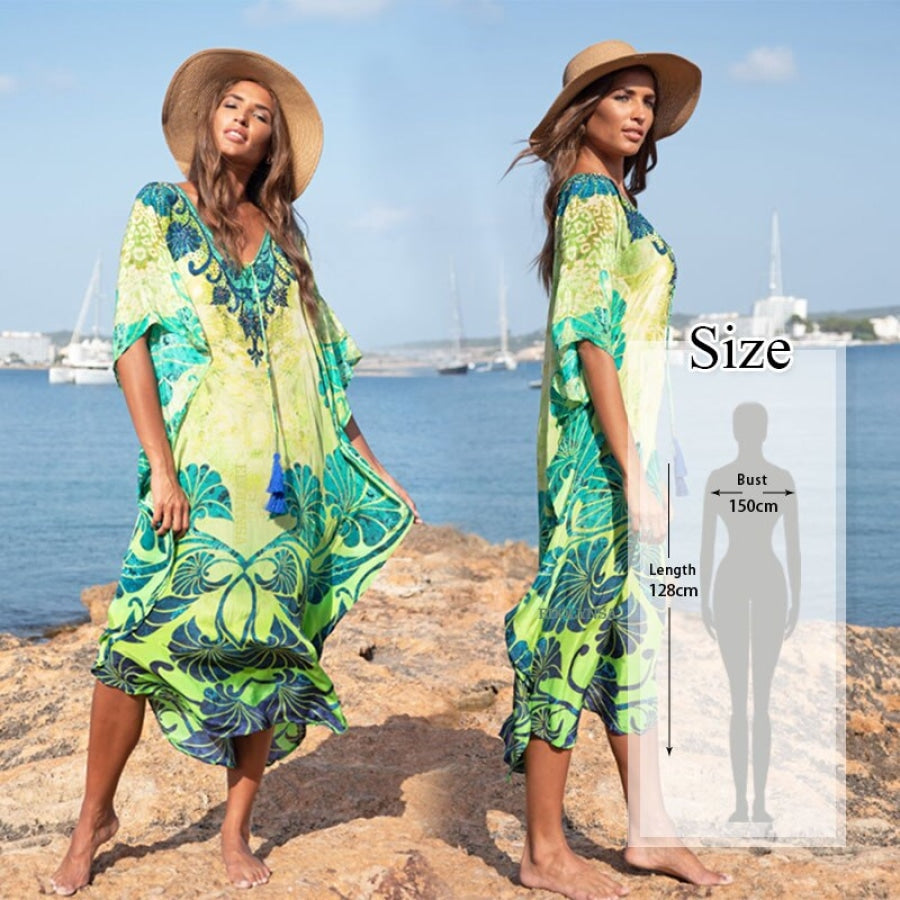 Bohemian Summer Beach Dress / Coverup N845-897 Women’s Fashion - Women’s Clothing - Dress - Half-Sleeve Dress