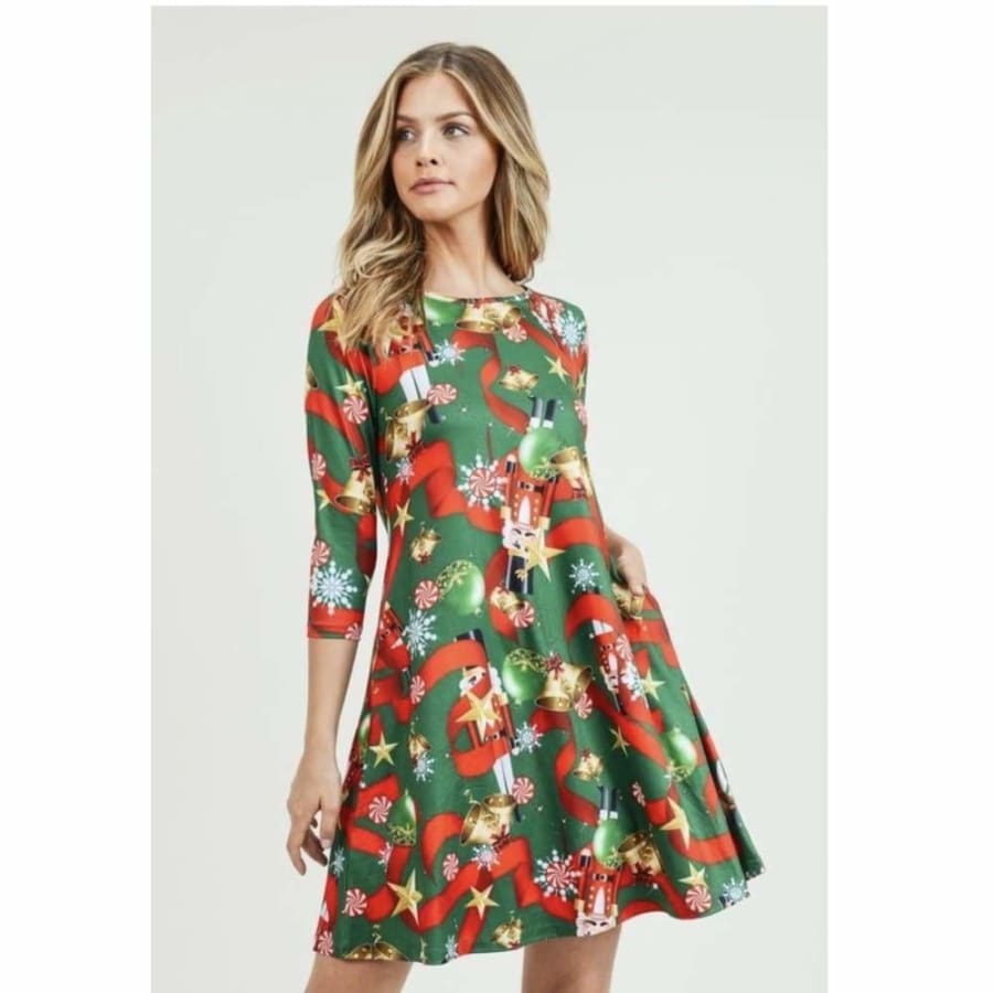 Preorder Printed Flared Dress with Pockets! Arriving mid to late March