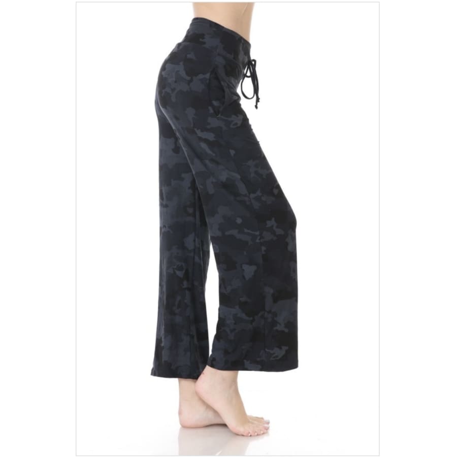 NEW ARRIVALS! Buttery Soft Solid and Printed Lounge/Pajama Pants! Black/Grey Camo / S Lounge Pants / Pajamas