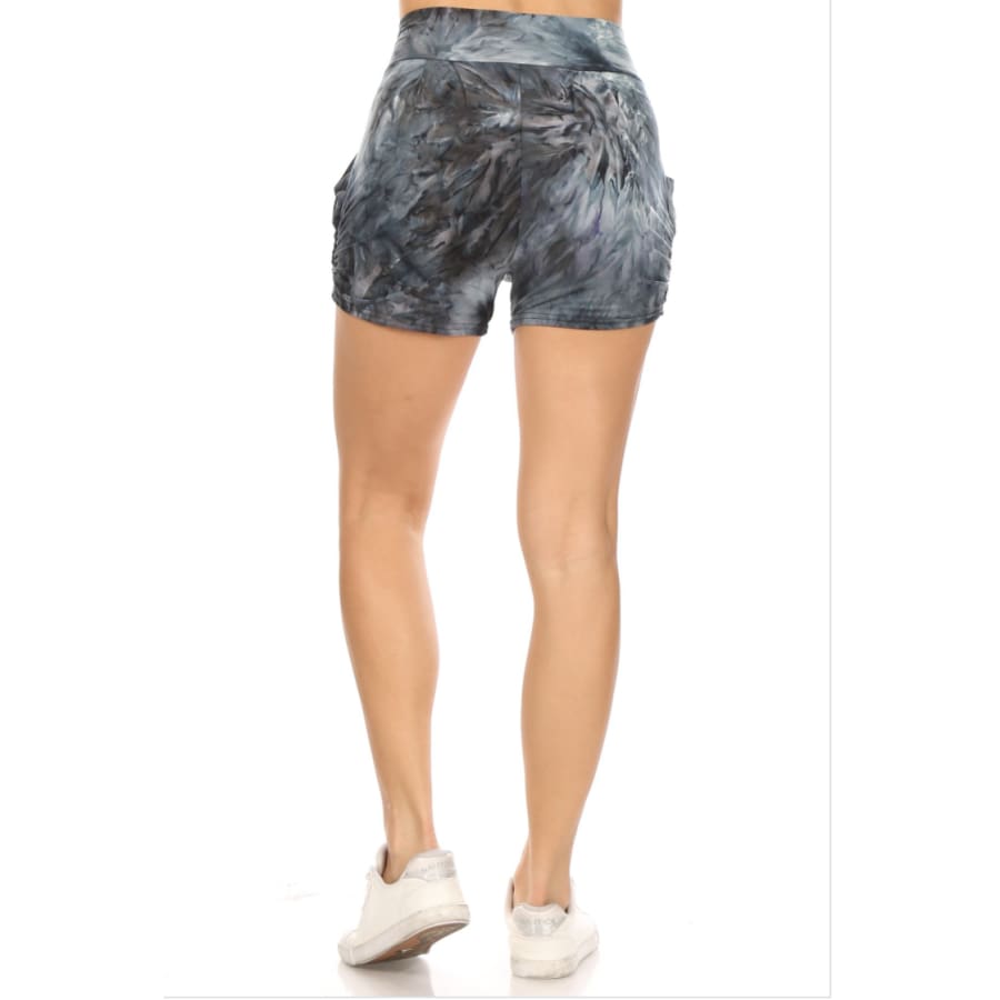 Buttery Soft Printed Harem Shorts with Pockets - Shorts