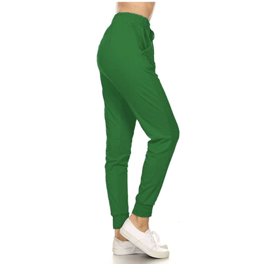 NEW ARRIVAL! Buttery Soft Solid and Printed Joggers! Kelly Green / 1XL