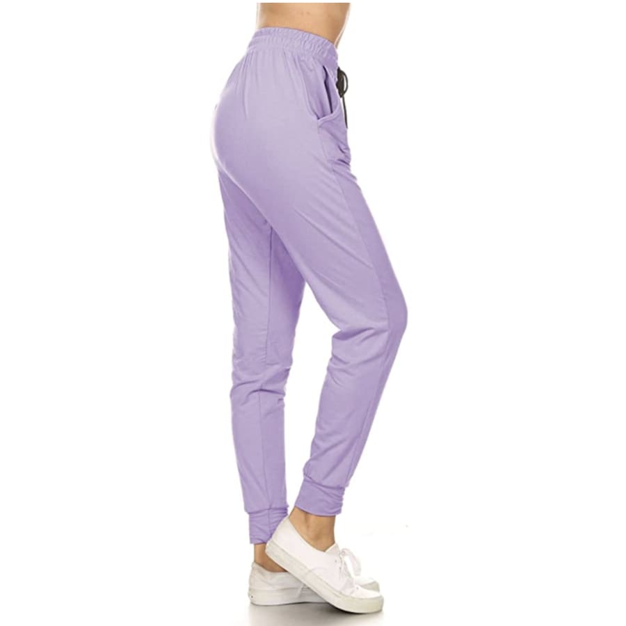 NEW ARRIVALS! Buttery Soft Solid and Printed Joggers! Lavender / 1XL Joggers