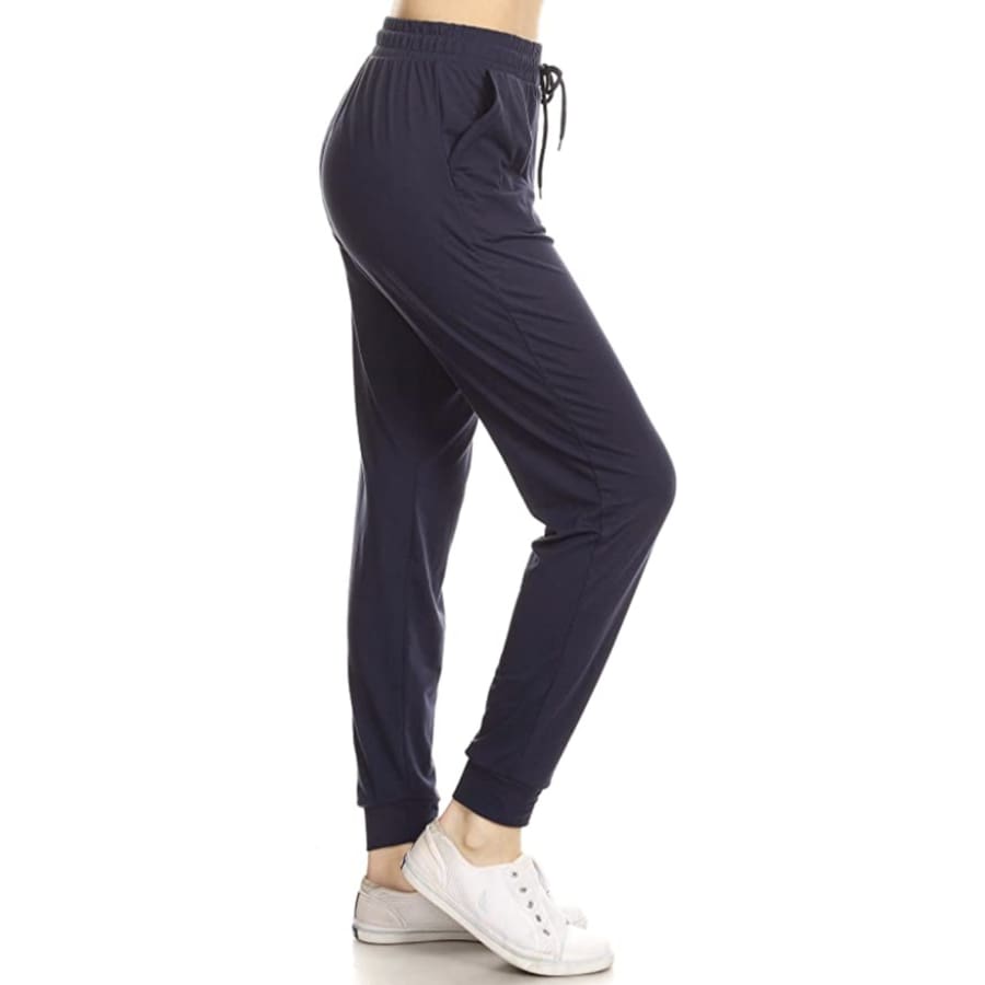 NEW ARRIVALS! Buttery Soft Solid and Printed Joggers! Navy / 1XL Joggers
