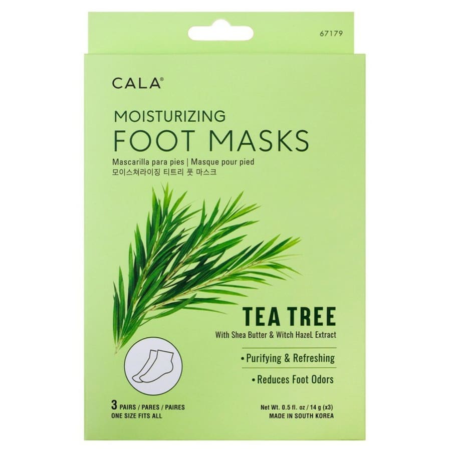 CALA Soothing Foot Masks - Tea Tree or Lavender - Pack of Three Pairs Tea Tree Foot Mask
