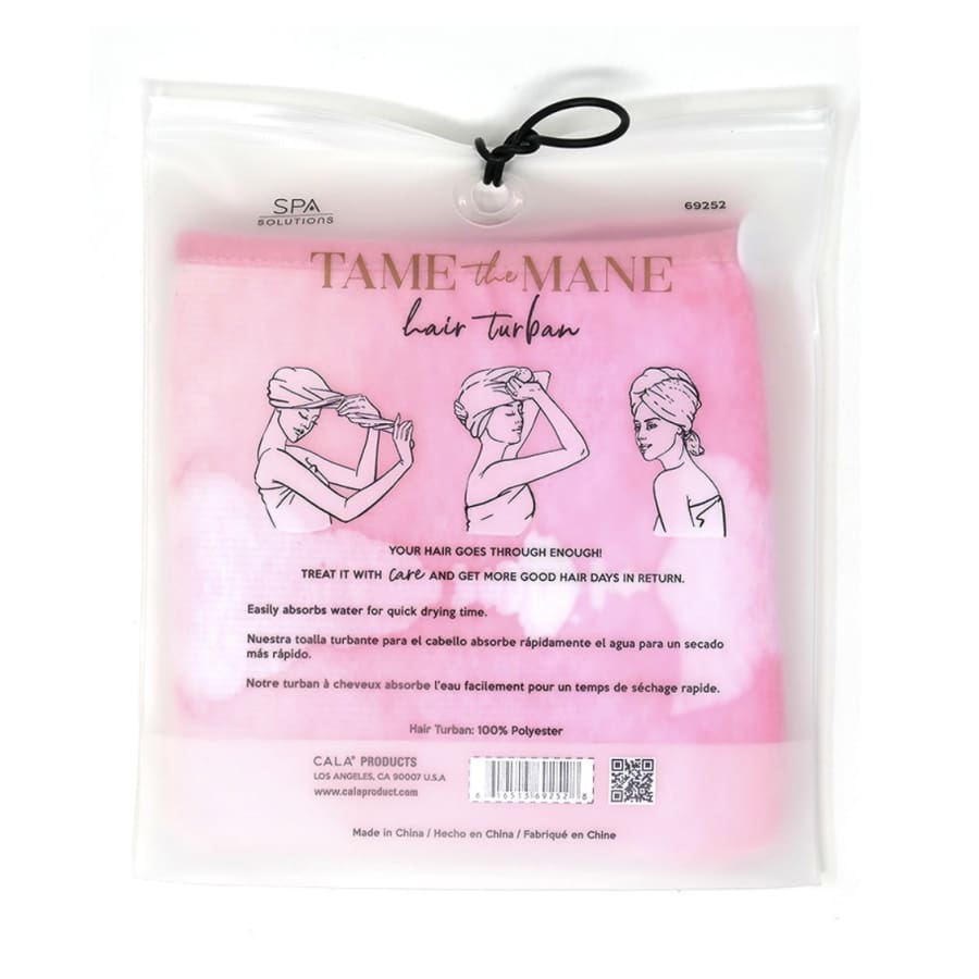 CALA Spa Solutions Tame The Mane Hair Turban - Pink Tie Dye Hair turban