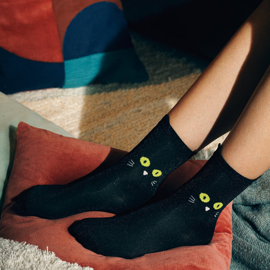 Cat Socks - White or Black Socks