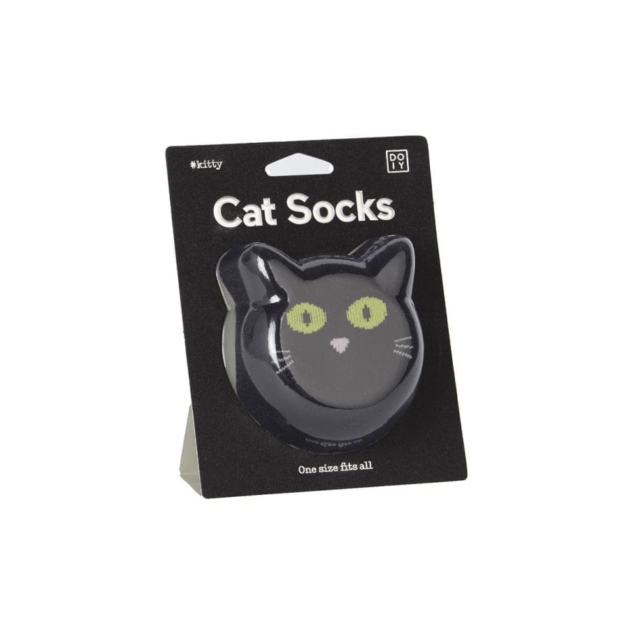 Cat Socks - White or Black Black Socks