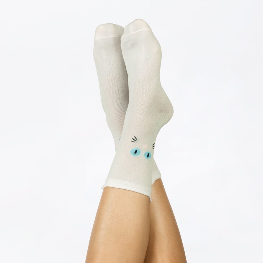 Cat Socks - White or Black Socks