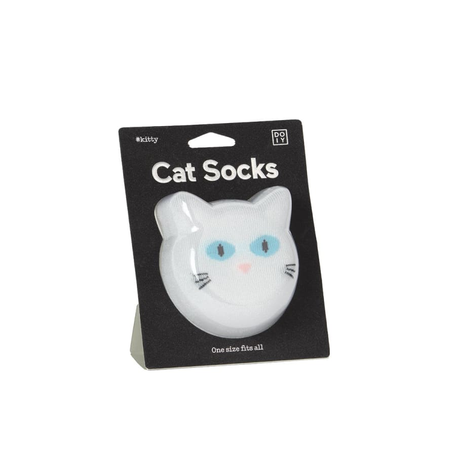 Cat Socks - White or Black White Socks