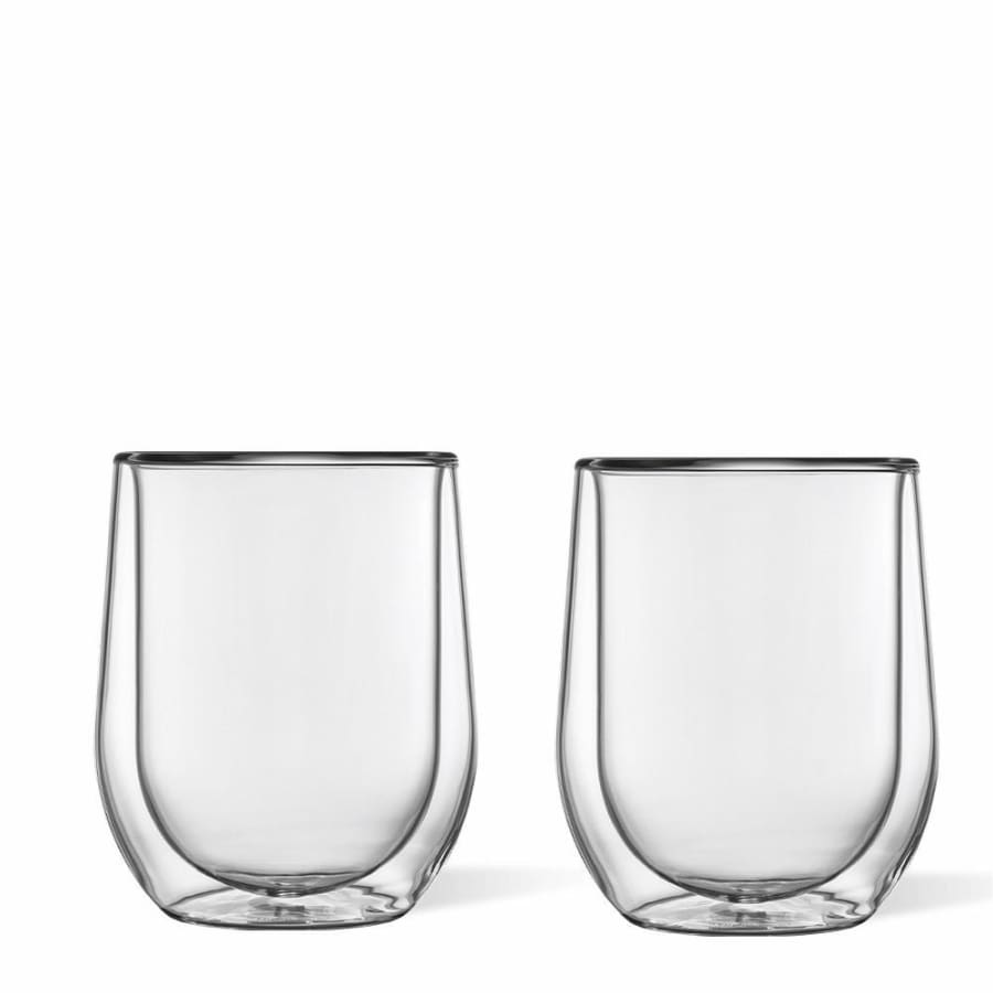 CORKCICLE Stemless Glass Double Pack Gift Set - Clear 12oz 12oz / Clear Glass with Gift Box Drinkware