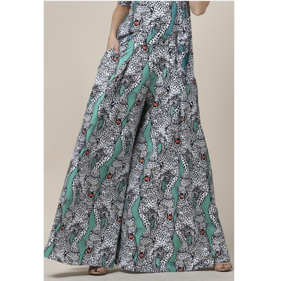 New! Custom Animal Print Palazzo Pants with Pockets S Palazzo Pants